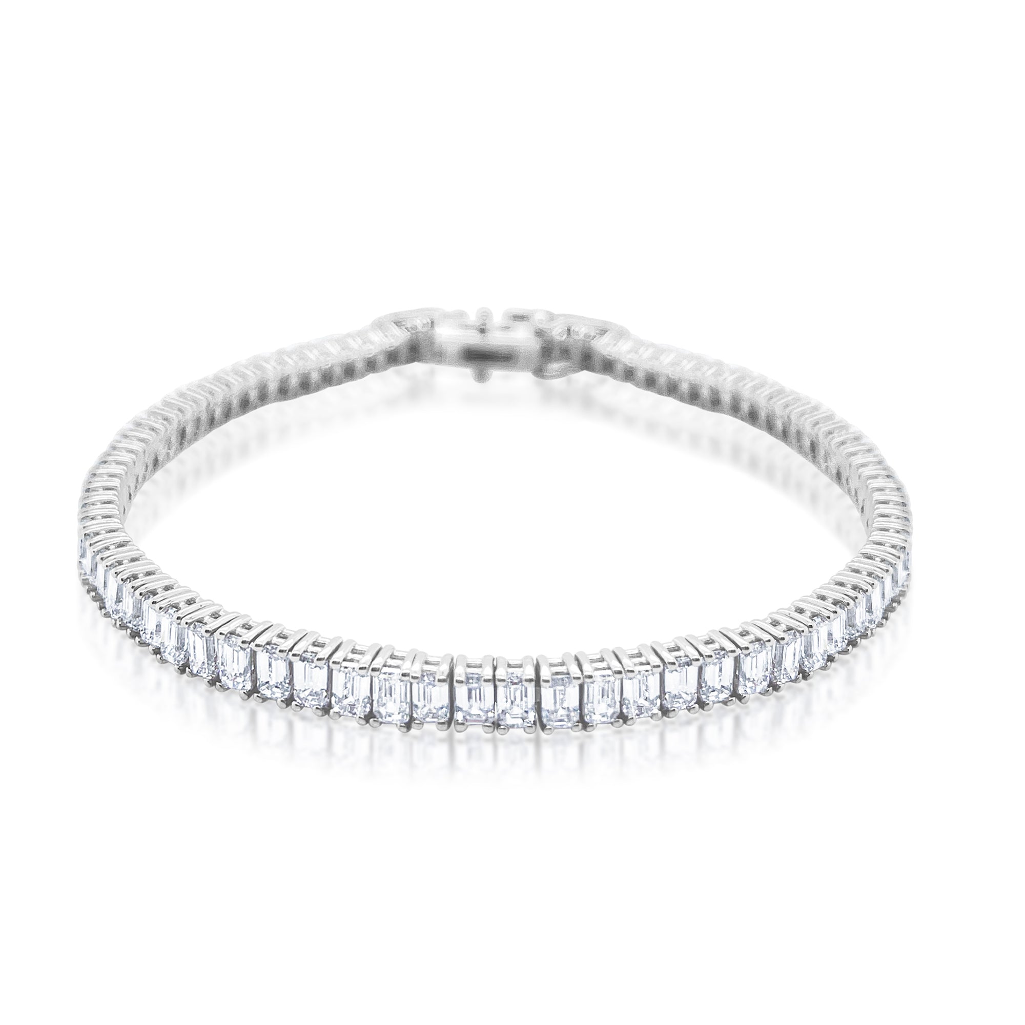 Lab Grown Tennis Bracelet | 6 Carat Emerald Cut – Meira T Boutique