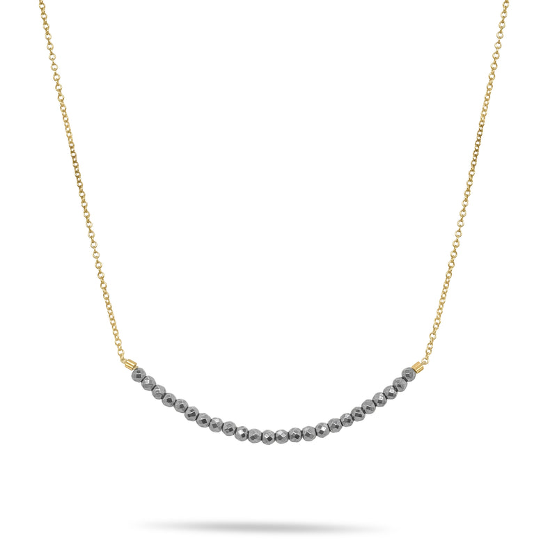 Hematite    Beads Bar Necklace