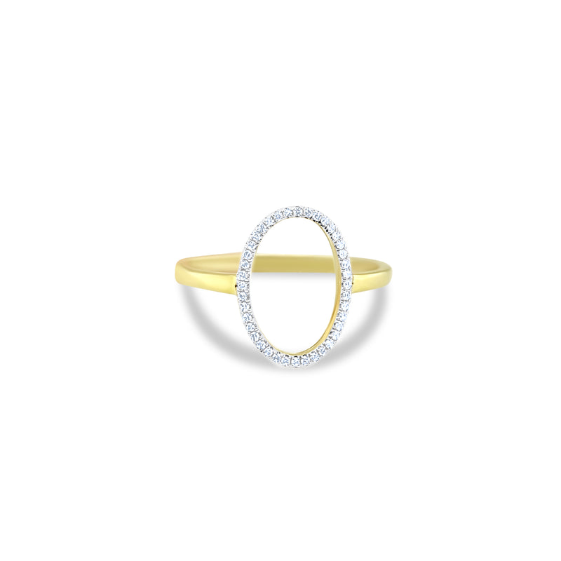 Yellow Gold Open Diamond Ring