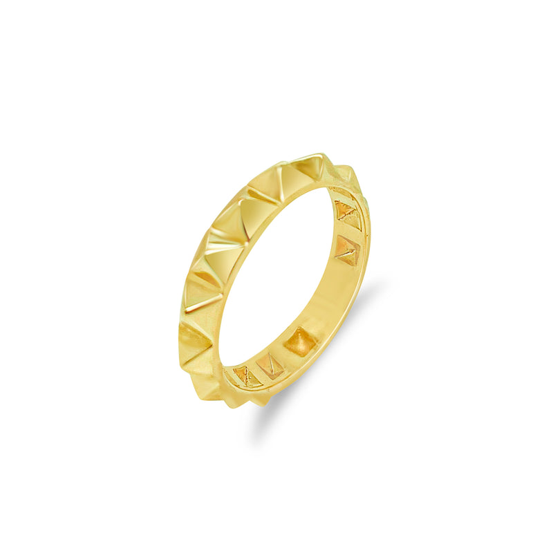 Yellow Gold Spike Band