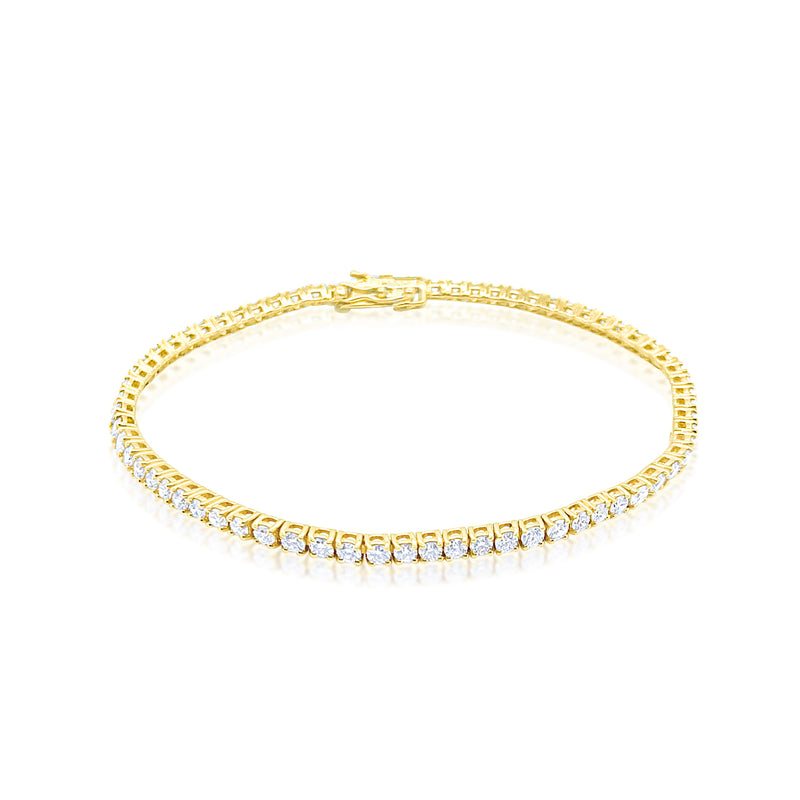 Yellow Gold 2.8 Carat Diamond Tennis Bracelet ONLINE EXCLUSIVE