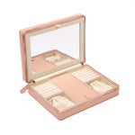 Meira T Leather Jewelry Travel Box in Blush