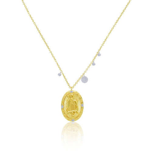 Yellow Gold Guadeloupe Diamond Bezel Necklace