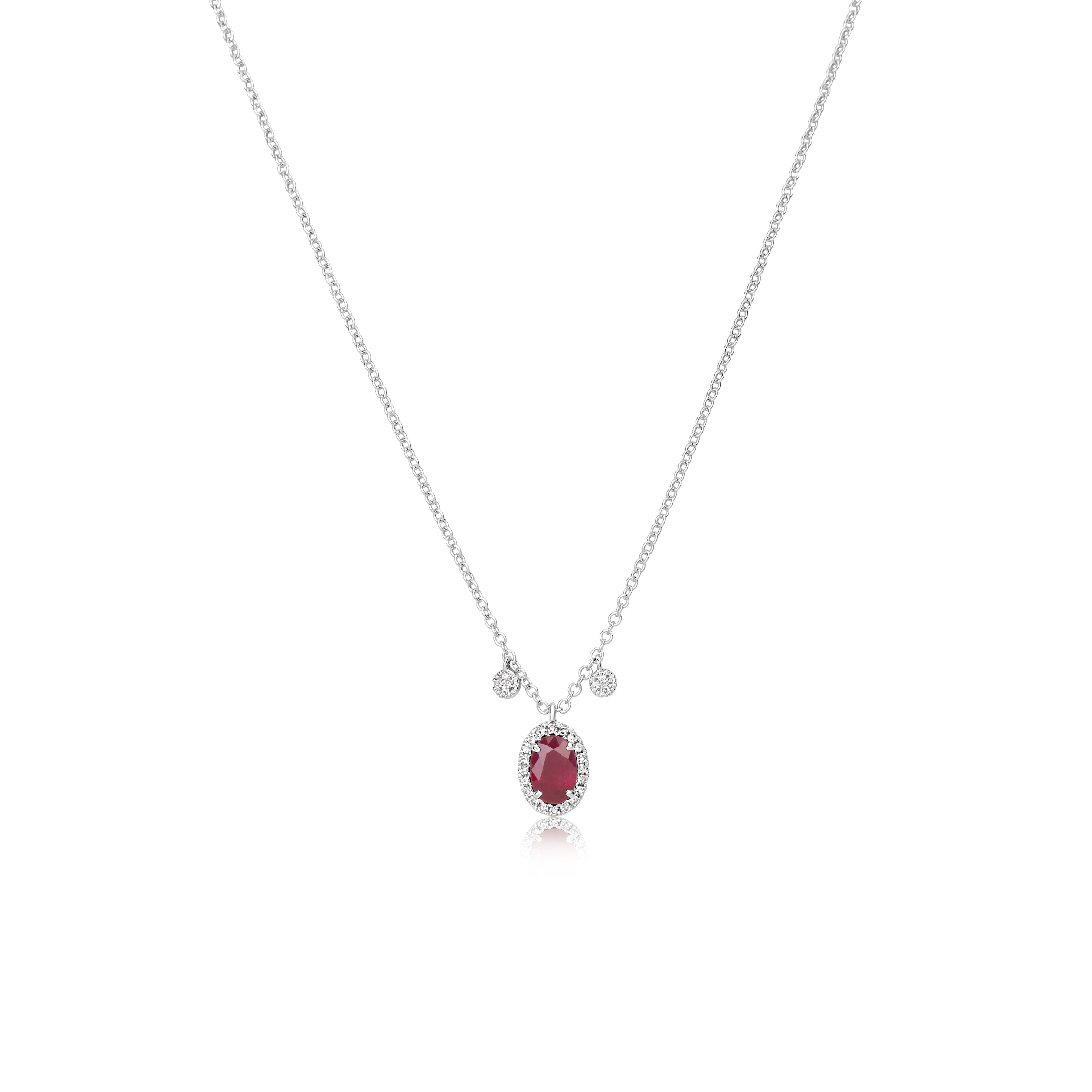 Dainty ruby necklace discount