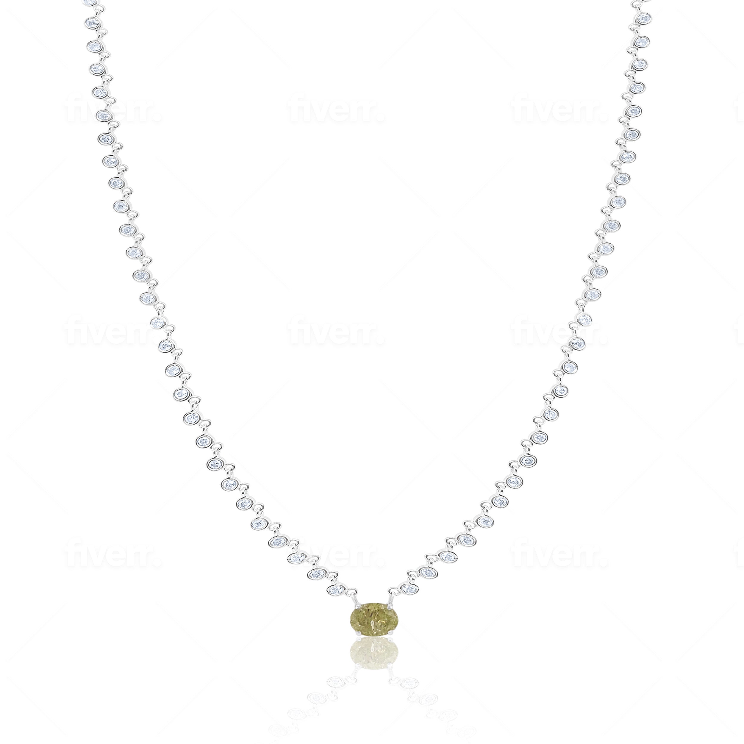 Clear Rough Diamond Necklace - 5.62 ct. - Rough Diamonds