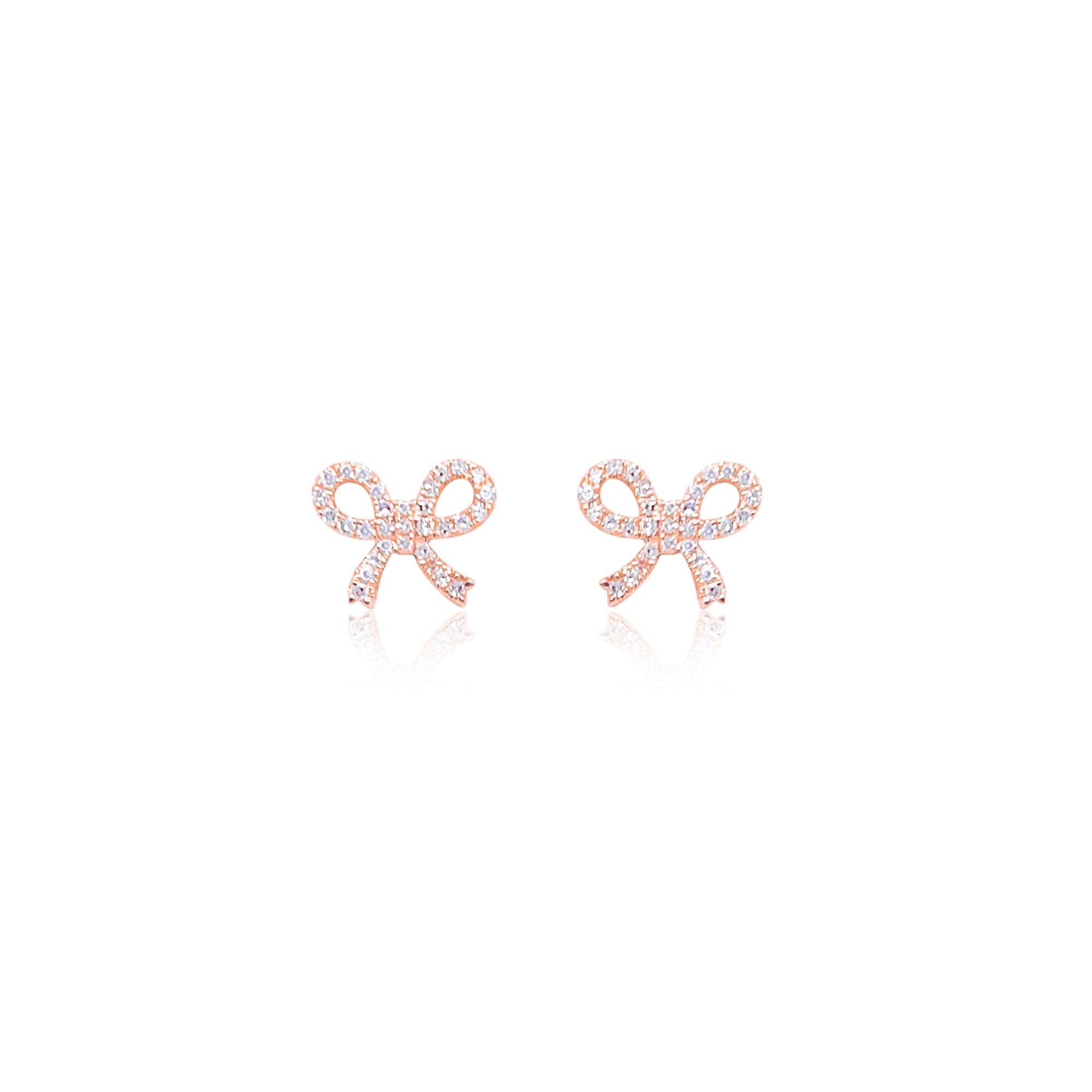 Diamond Bow Studs Earrings – Meira T Boutique