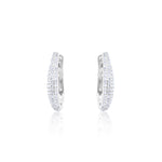 White Gold Diamond Elongated Hoops ONLINE EXCLUSIVE