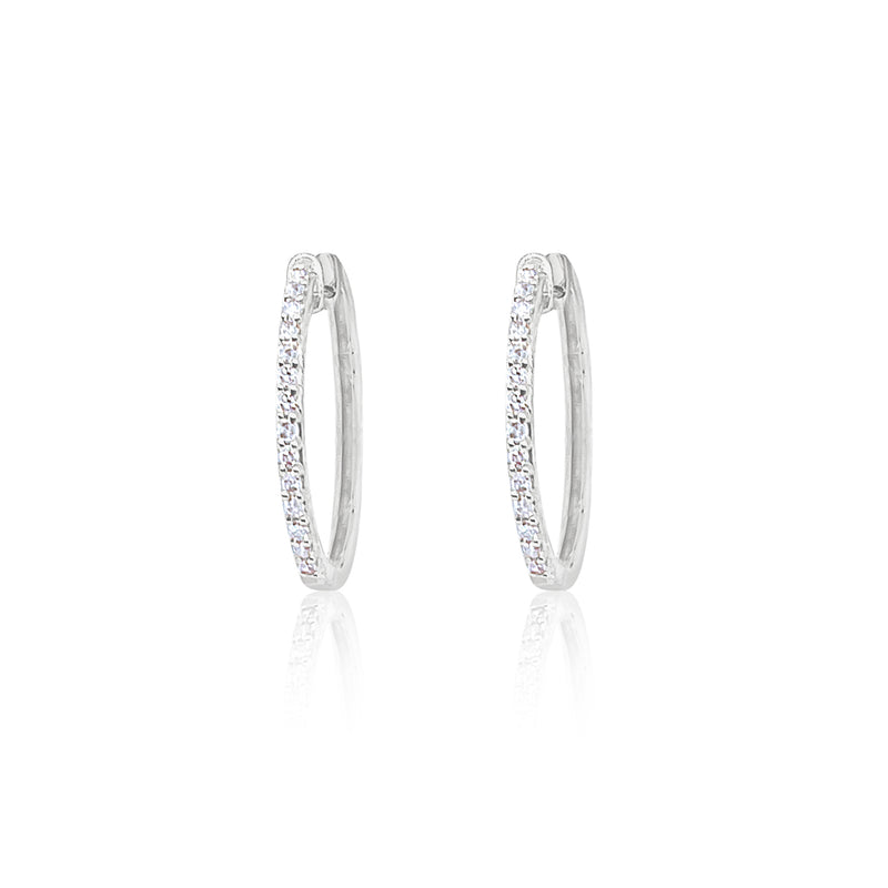 White Gold Diamond Hoops ONLINE EXCLUSIVE