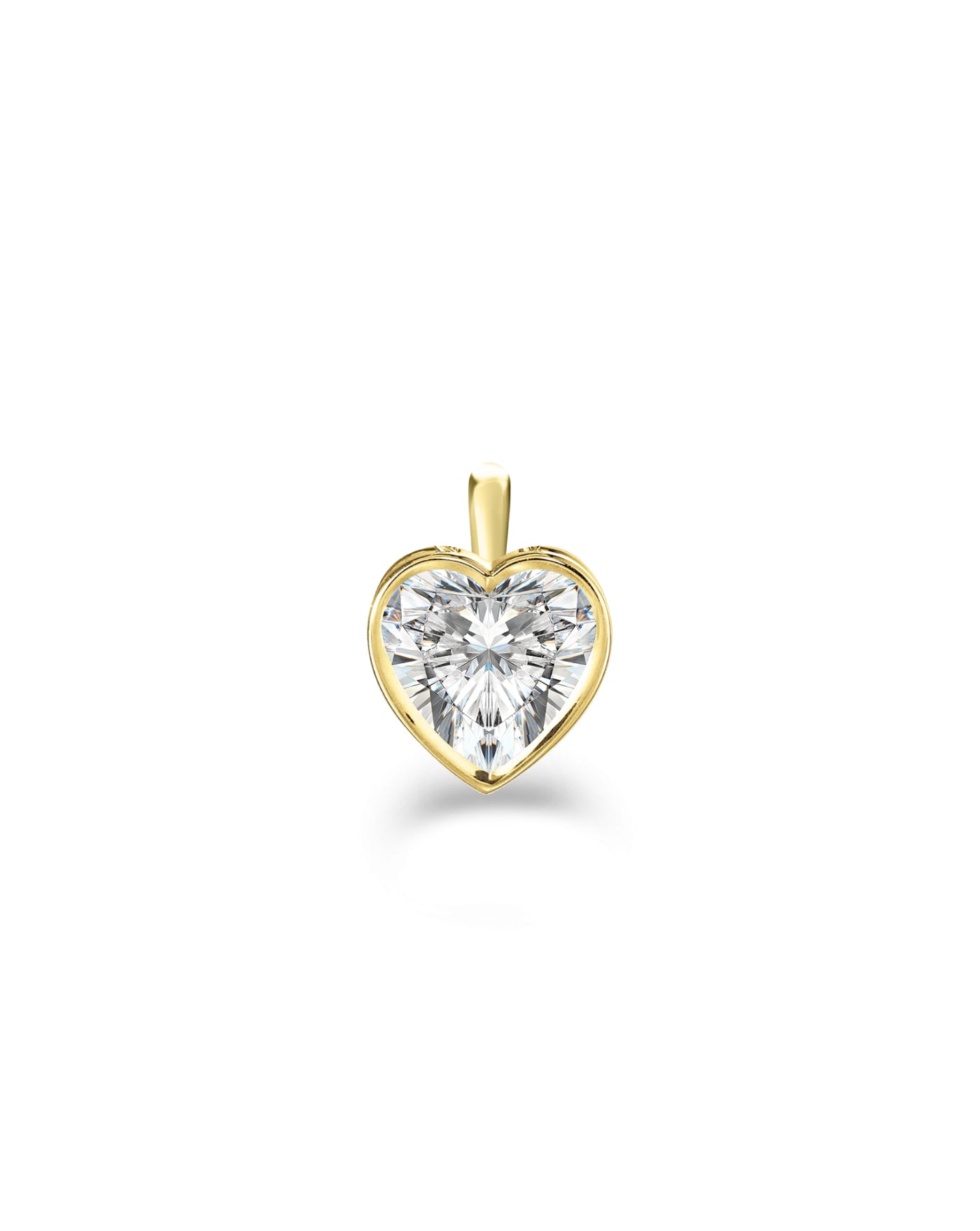 アクセサリー arare.0316 sama 2 carat Lab Grown Heart Cut Bezel Set Charm – Meira T Boutique