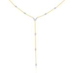 Yellow Gold and Diamond Butterfly Lariat