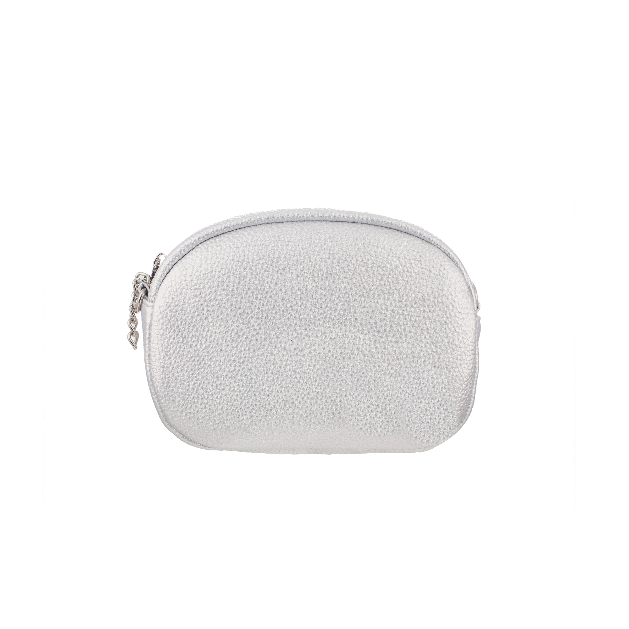 Silver Belt Bag with Chain Belt Strap and Evening Strap Meira T Boutique