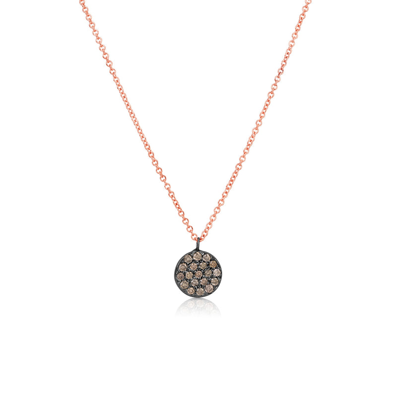 Rose Gold Brown Diamond Necklace