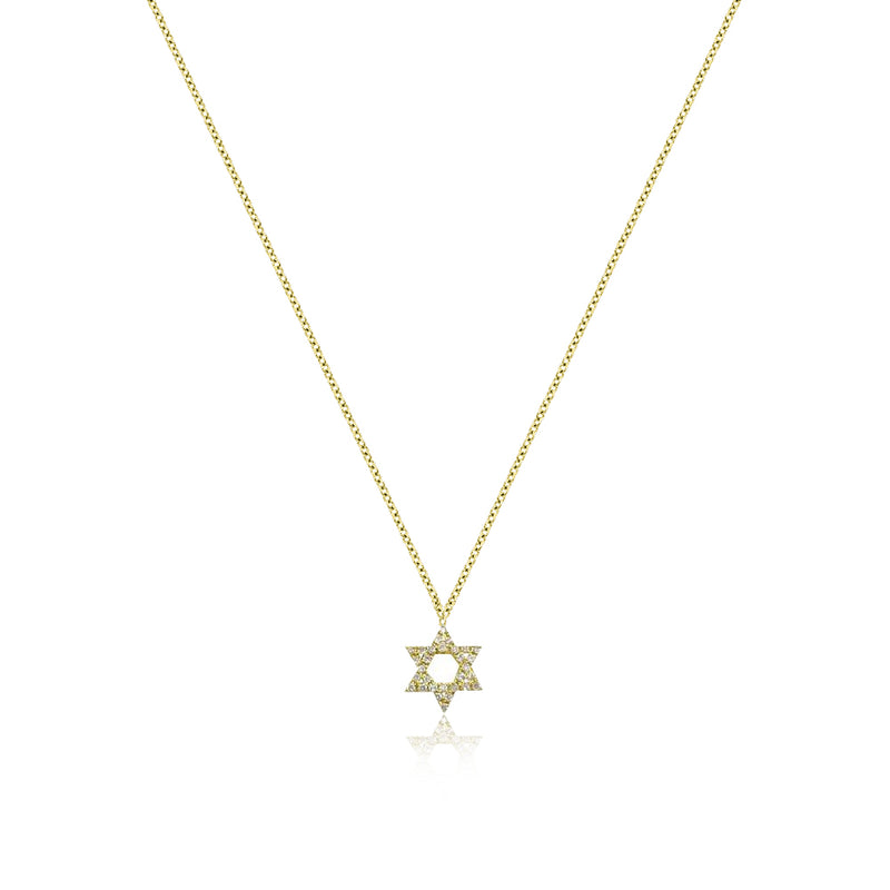 Diamond Jewish Star in 14kt Gold