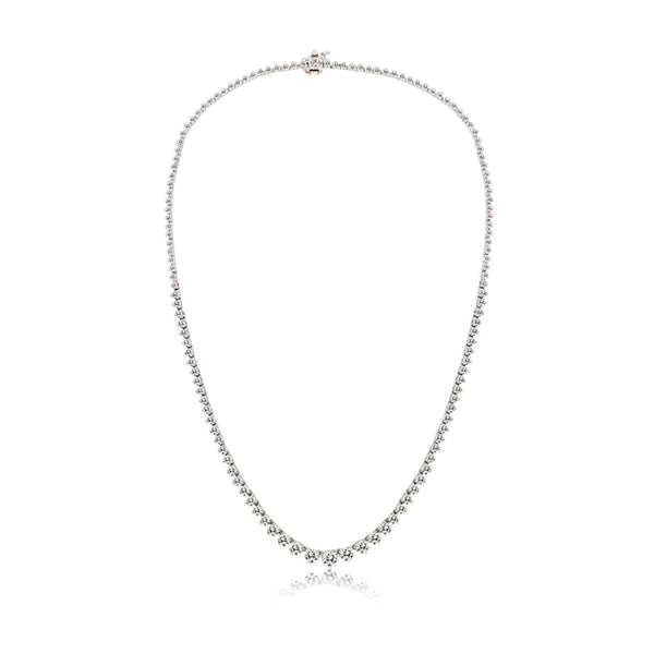 white gold 4.65ct White Gold Tennis Necklace – Meira T Boutique