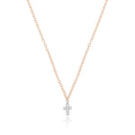 rose gold cross necklace with diamonds