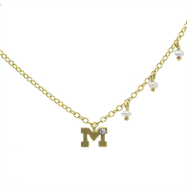 children's initial gold necklace
