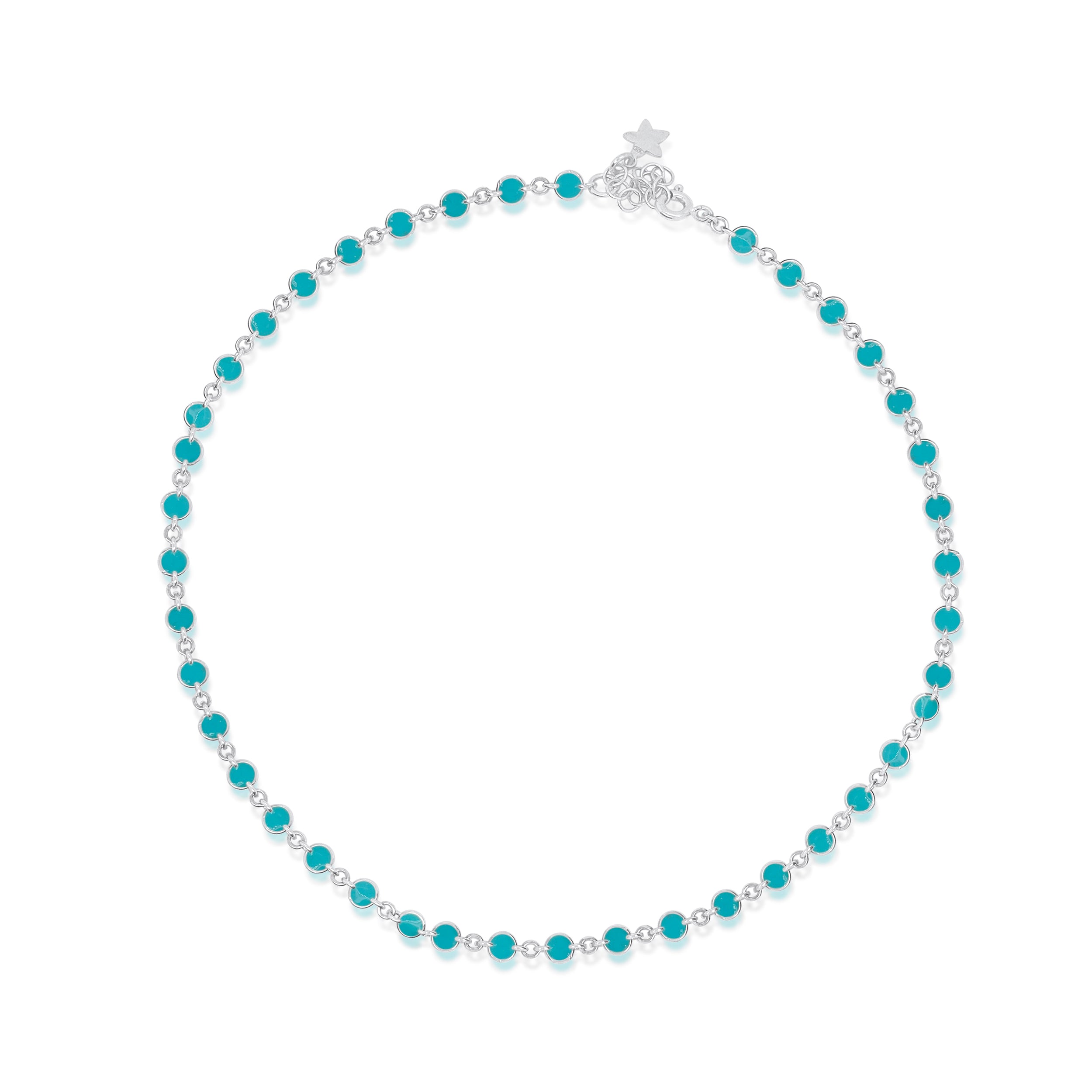 T and – Wrapped Necklace Layering Silver Turquoise Meira Boutique