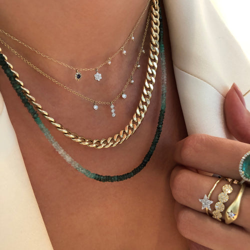 Ombre Emerald Layering Necklace