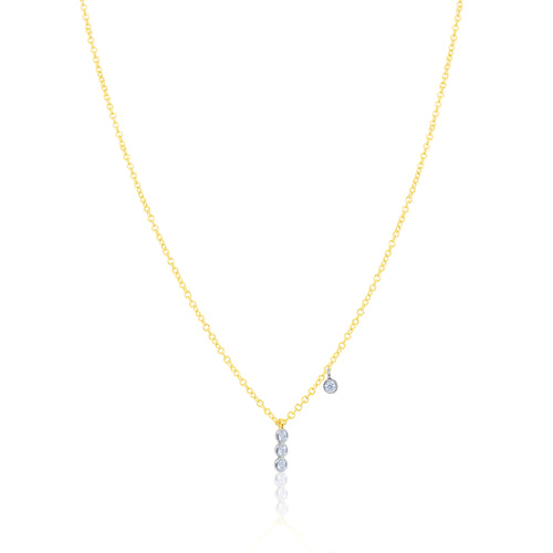 Dainty Diamond Bezel Stick Necklace