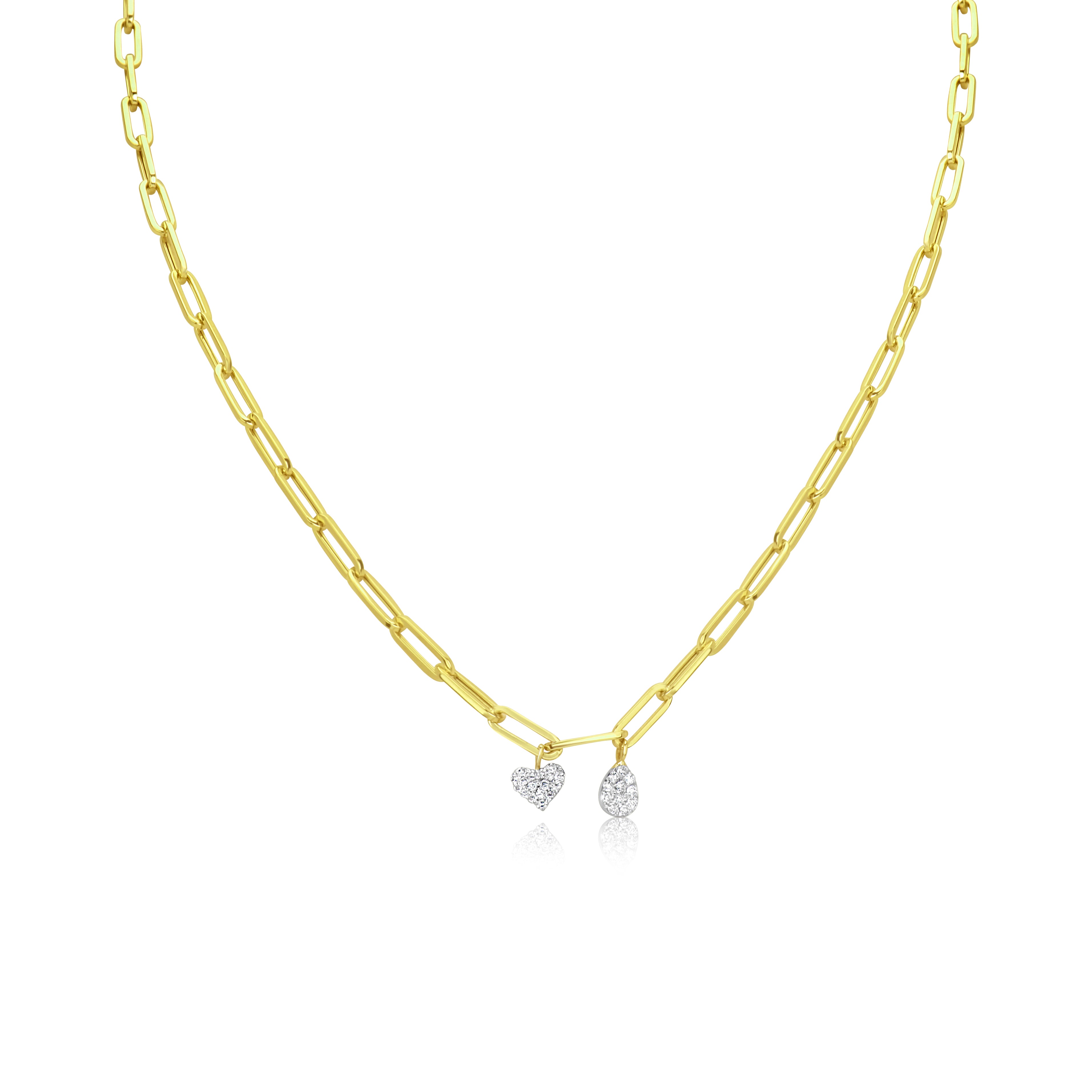 Diamond Lock Chunky Chain Necklace – Meira T Boutique