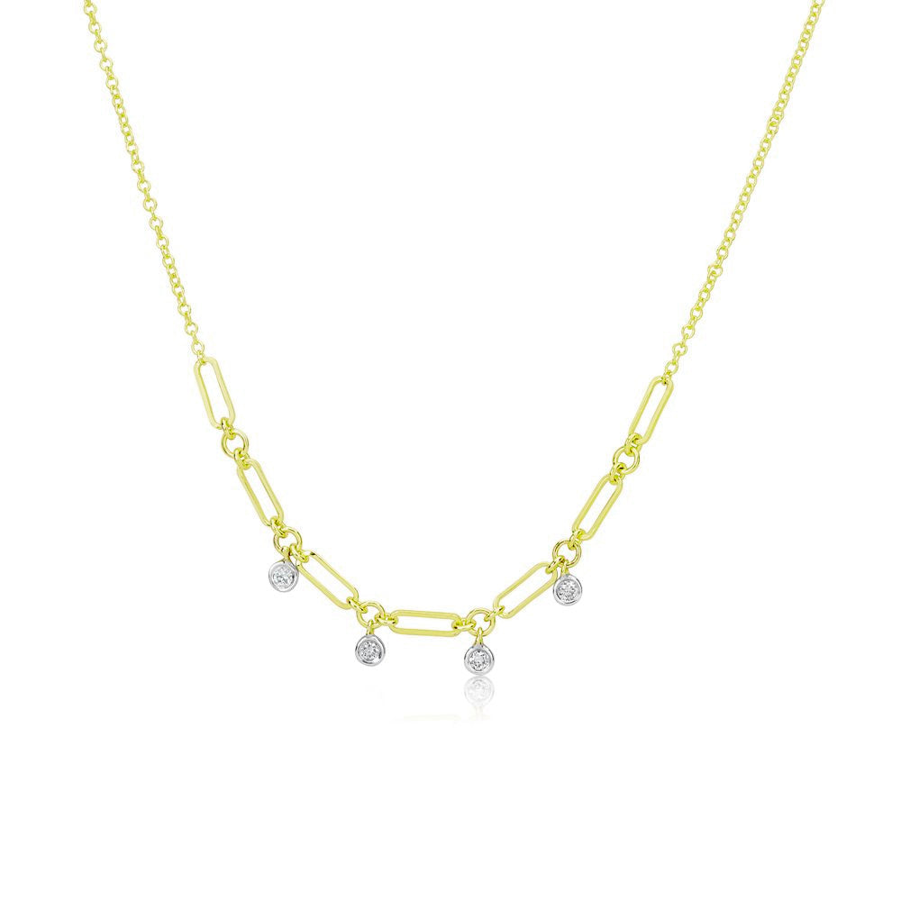 Paperclip diamond necklace Clearance