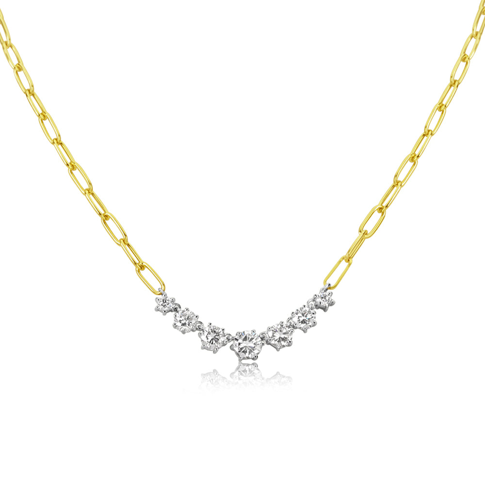 Paperclip diamond necklace Clearance