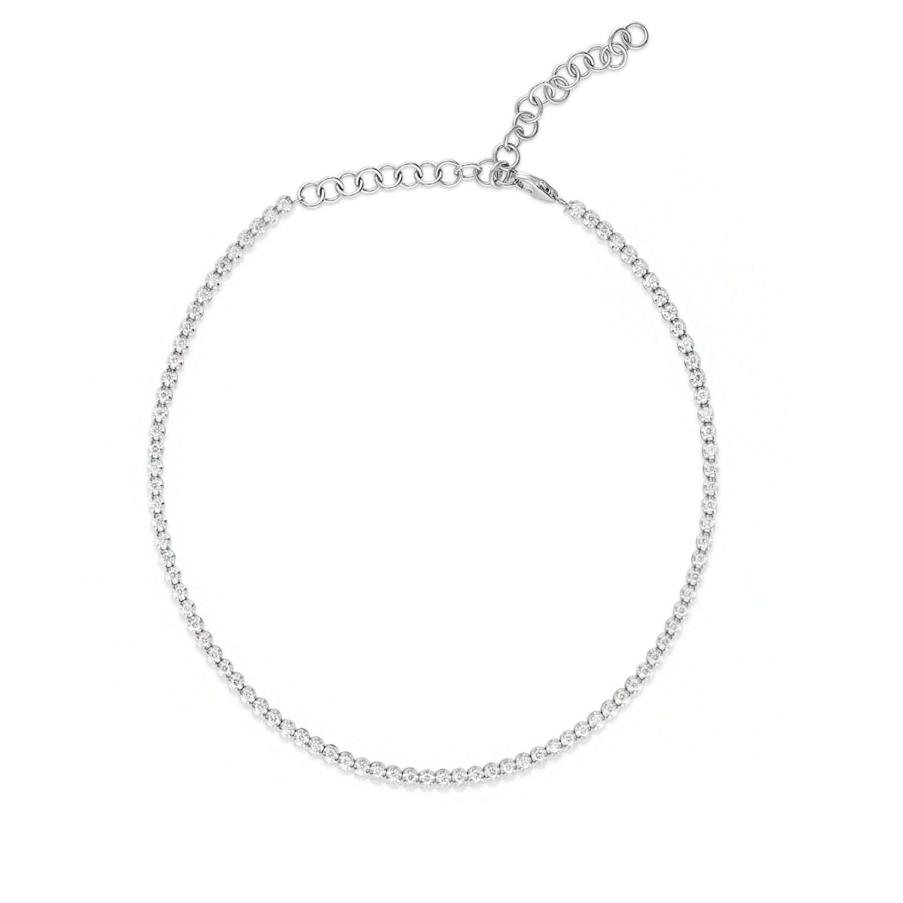 White gold sales choker necklace