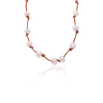 St. Barth Leather and Pearl Necklace