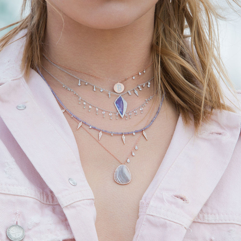 Drilled Diamond Necklace