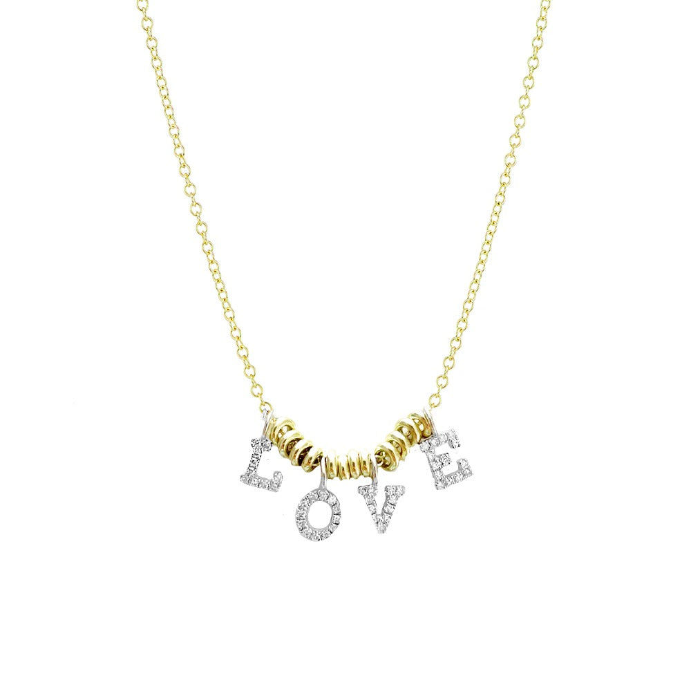 Gold Charms Love Necklace – Meira T Boutique