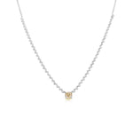 White Gold And Champagne Diamond Necklace