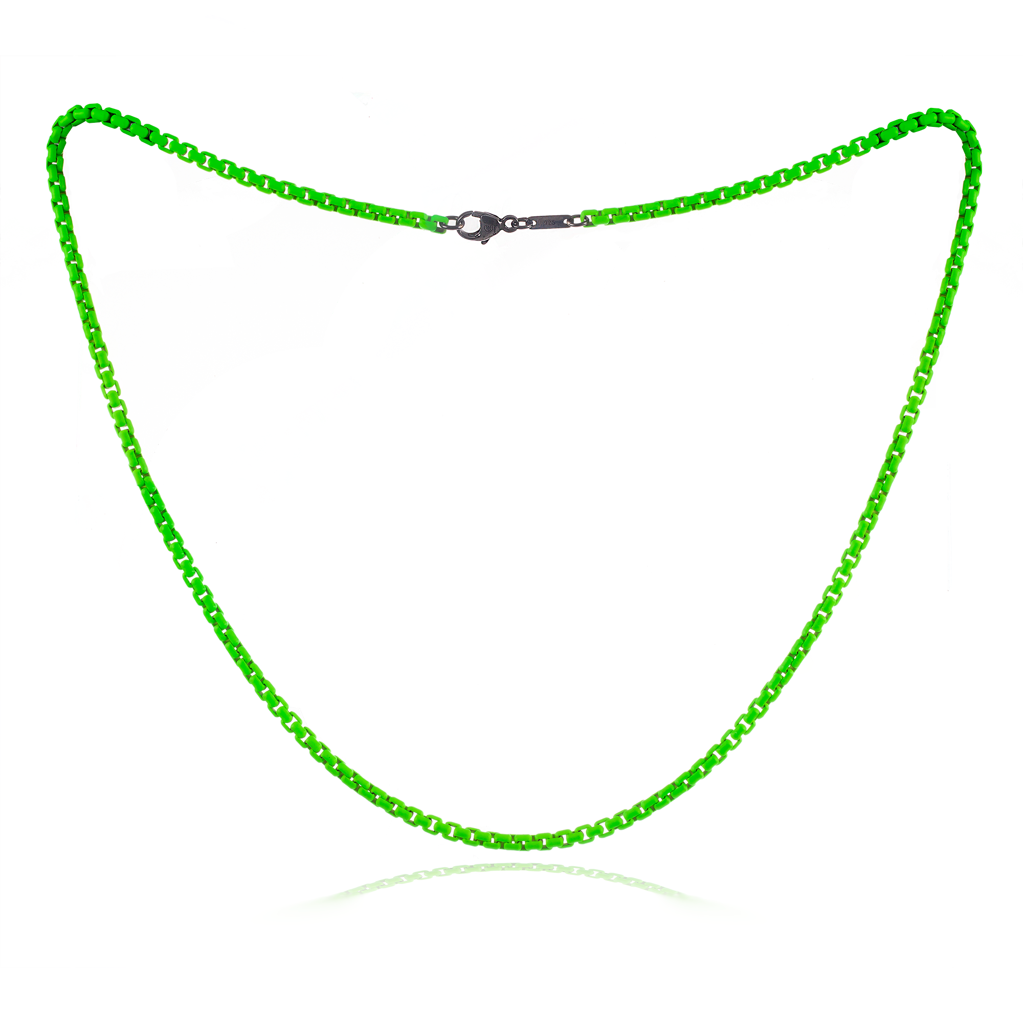 Neon green chain necklace deals