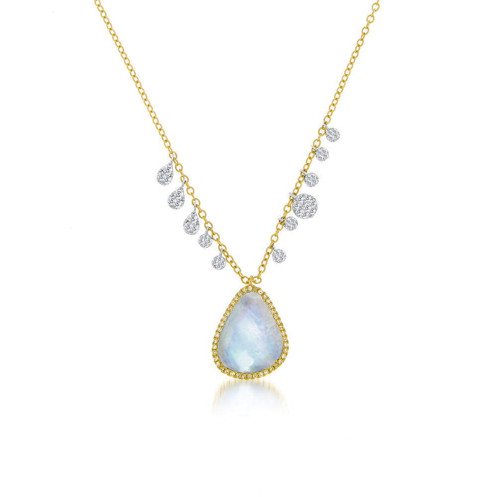 Rainbow Moonstone Charm Necklace – Meira T Boutique