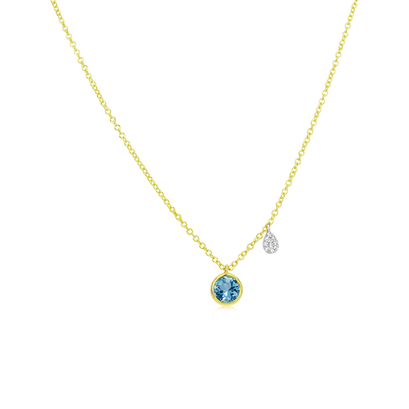 Birthstone Necklace | MARCH Aquamarine