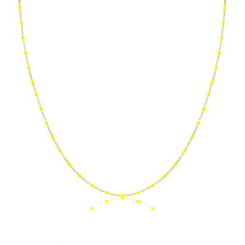 Yellow Enamel Gold Chain