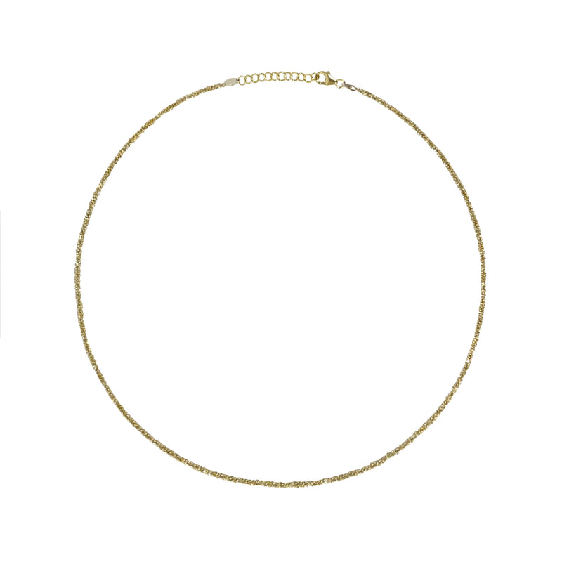 Yellow Gold Plated  Cluster Layering Chain