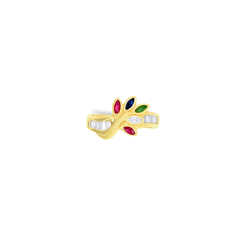 Multi-Gem Pinky Ring