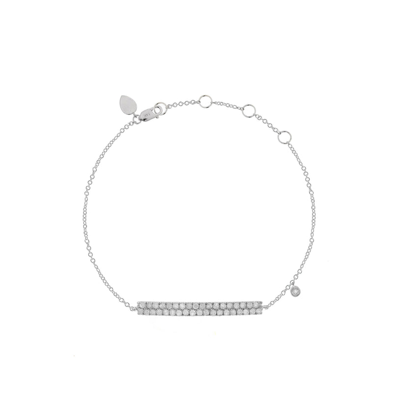 Dainty Diamond Bar Bracelet