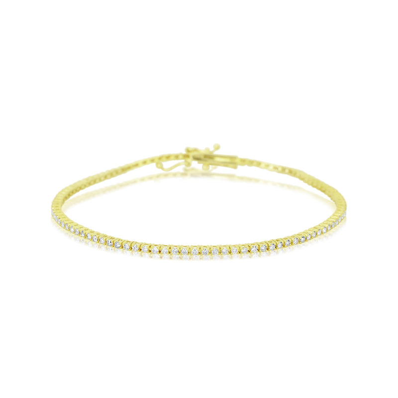 1 carat diamond tennis discount bracelet yellow gold