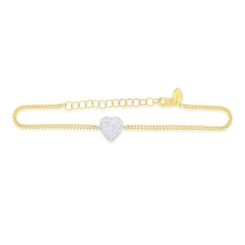 Yellow Gold Heart Bracelet