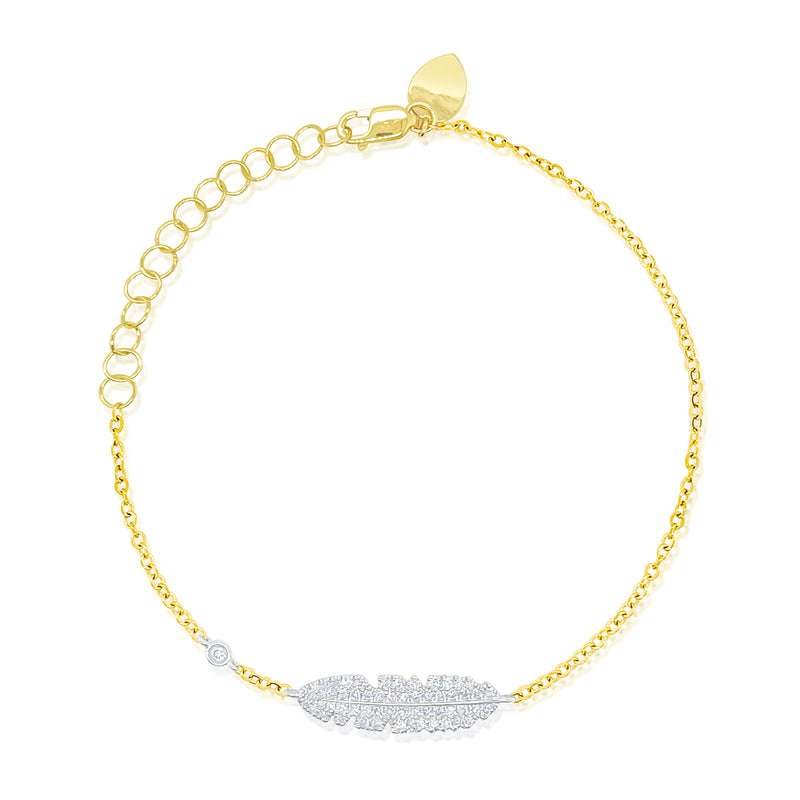 Feather Diamond Bracelet