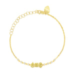 Yellow Diamond Three Stone Bracelet