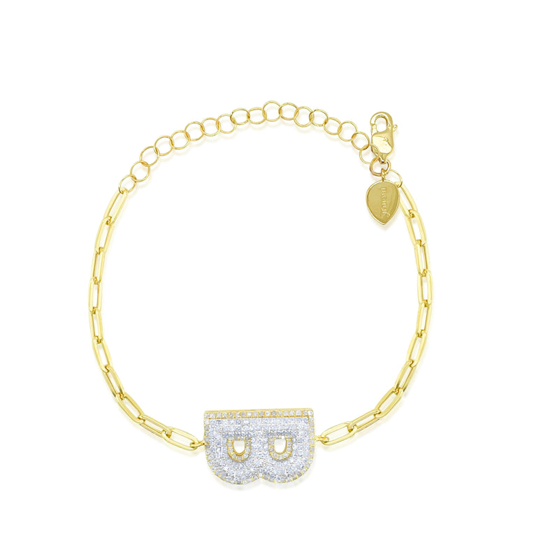 Letter B Chunky Bracelet