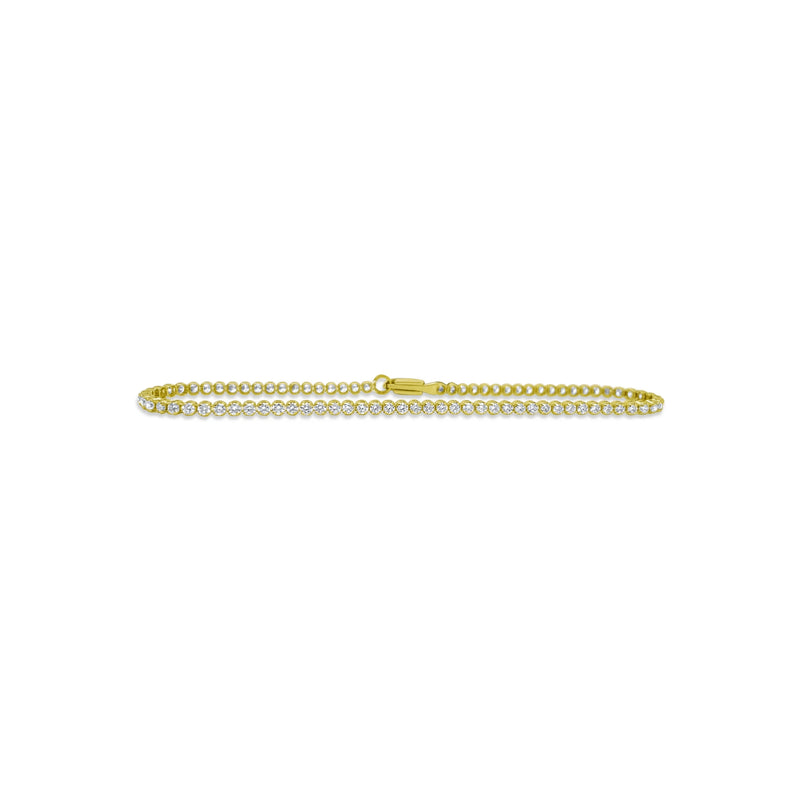 1.8 carats Yellow Gold Diamond Tennis Bracelet