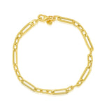 Oval and Mini Oval 14k Yellow Gold Paperclip Bracelet | The Drop 17