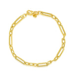 Oval and Mini Oval 14k Yellow Gold Paperclip Bracelet | The Drop 17