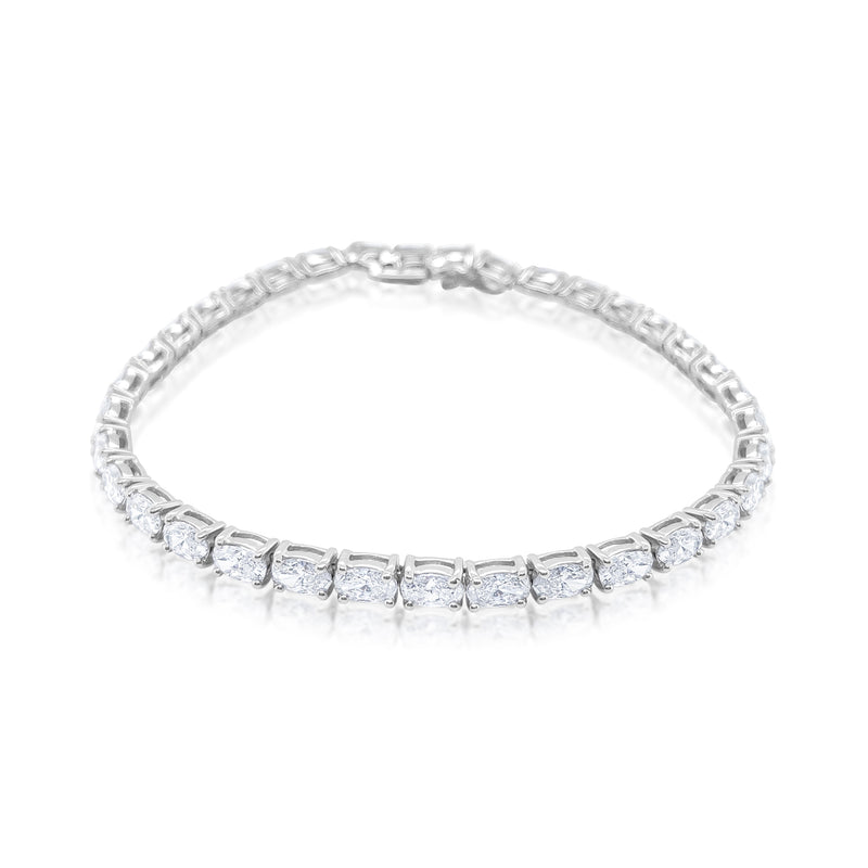 Lab Grown Oval Tennis Bracelet | 6.69  Oval cut