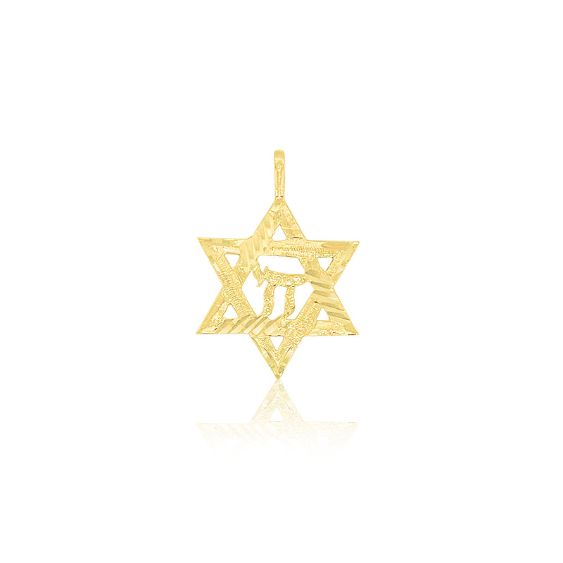 Yellow Gold Star Of David Pendant *ONLINE EXCLUSIVE*