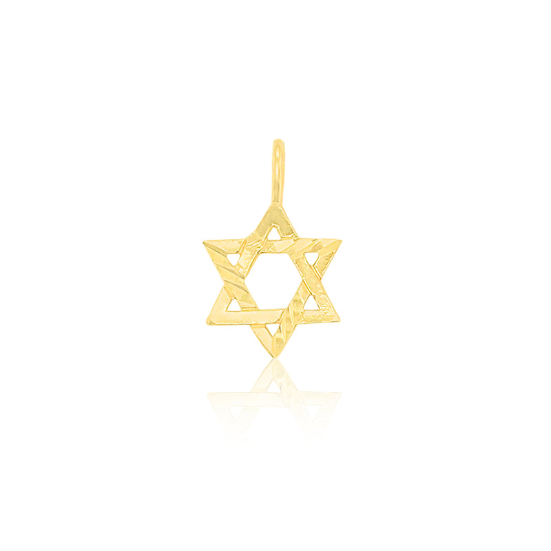 Small Yellow Gold Star Of David Pendant *ONLINE EXCLUSIVE*