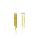 Ball Chain Fringe Drop Diamond Earrings
